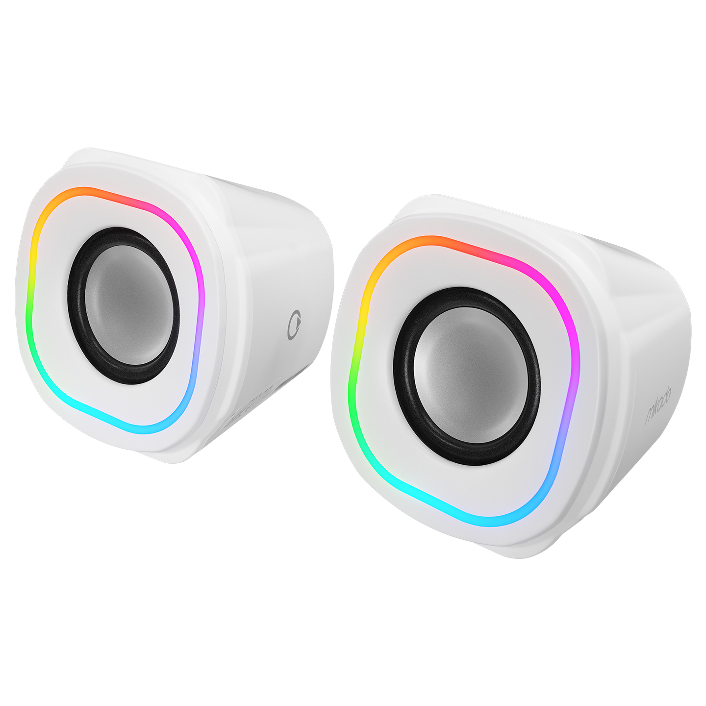 Mikado MD-180 2-0 3W X 2 Beyaz RGB Aydınlatmalı USB  3-5mm USB 5V Speaker Hoparlör
